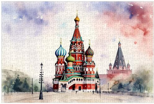 Puzzle für Erwachsene, 1000 Teile, Holz, Der Kreml, 90460, (D ; 1000)