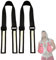 nsgglecher 2PCS Boxing Gloves Carrying Strap，26’’- 46’’ Adjustable Shoulder Strap for Carrying & Hanging Boxing Gloves，Boxing Gloves Storage Rack, Travel Carrier Gloves Holder Strap, Black, Large