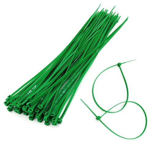 100 Pcs 200x2.5mm Plastic Cable Ties, Self-locking Garden Cable Ties, Adjustable Zip Ties Multi-Purpose, Premium Nylon Zip Ties for Home, Garden, Office and DIY