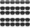DUJEQM Magnete für Magnettafel - 30 Stück Starke Schwarz Kühlschrankmagnete – Runde Magnet Mini Magnete für Whiteboard, Magnetwand & Pinnwand – Klein Magneten, Bunte Tafelmagnete für Küche,Büro,Schule