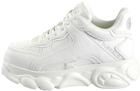 Buffalo Damen Schuhe Sneaker Schnürschuh CLD Echo, Farbe:Creme, Schuhgröße:EUR 37, Artikel:-White
