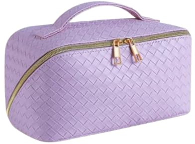 Woodside Home Living - PU Leather Cosmetic & Toiletries Storage Bag - Lilac