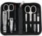 3 Swords Germany - brand quality 8 piece manicure pedicure grooming kit set for professional finger & toe nail care scissors clipper genuine leather case black in gift box - Made by 3 Swords