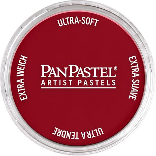PanPastel Artist Pastels by GOLDEN, Crimson, 62 mm Pan | Artist grade soft pastels in a unique pan format for smooth blending, easy uniform coverage, and low dust.