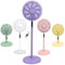 Knight 2in1 16 Pedestal Stand Fan & Desk Fan with Remote Control, Timer & 3 speed Setting | 9 Blades Turbo Wind | Round Base | Oscillation | Easy Assemble - No Tools | Lavender Purple.