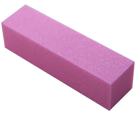 BATHVEVE Nagelpolierblock Pink Natürlicher Schleifblock Für Finger Und Fußnägel Waschbar Vierseitig Nagelpolierer Für Maniküre Und Pediküre