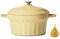 SXTYYH Émaillée Cocotte Fonte Avec Couvercle Rétention De Chaleur Supérieure Marmite à Soupe Antiadhésive Double Poignées for Cuire Et Braiser(Jaune,25cm)
