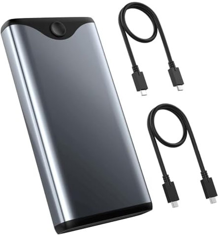 Uxsjakjsd Bay M. 2 NVMe& SSD Dual Enclosure USB3.2 Gen2 Type-C 10Gbps NVMe 5Gbps Up to 8TB