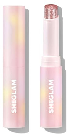 SHEGLAM Kristall Gel Glanz Stick Lidschatten Stick Eyeliner Aufheller Bleistift Wachsmalstift mit Pinsel, leicht zu verblenden langanhaltender schimmernder Lidschatten-Stick-04 Petal Luxe