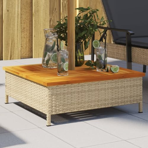 Mokuyary Couvercle de Base de Parasol Beige 70x70x25 cm, Pieds Base pour Parasol pour Terrasse, Piscine, Patio, Jardin, Restaurant