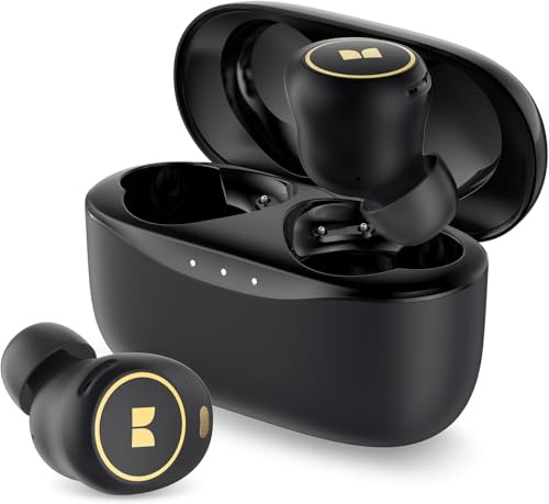 Monster Auriculares inalámbricos, auriculares Bluetooth de 5.3 pulgadas con control táctil y funda de carga, tiempo de reproducción de 32 horas, funda de carga USB-C, micrófono integrado para llamadas