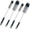 Coralpearl Juego de Cepillos de Limpieza para Botellas Mango Largo Delgado, Pequeño & Grande, Flexibles Escobilla Limpiador de Alambre para Limpiar Biberón, Manguera, Pajita, Tubería, Tubos (4)