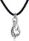 DonDon Herren Lederkette Leder Halskette 50 cm mit Edelstahl Anhänger Maori Fish-Hook