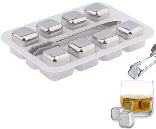 Pierres à whisky en acier inoxydable - Haute technologie de refroidissement,pierres de refroidissement réutilisables,pierre à vin durable,refroidisseur de bière,boissons glacées pour cadeaux de Noël