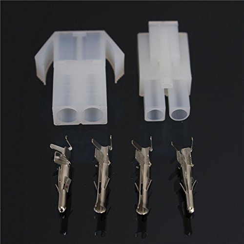 C-FUNN Replacement Motorcycle Battery Charger Adapter 2 Way Pin Connector Kit