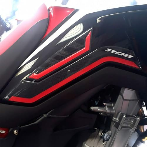 LABELBIKE 3D Motorrad Aufkleber kompatibel mit Honda | Africa TWIN 1100 L ab 2020, Seitenschutz aus Harz, kratzfest, Dekoration