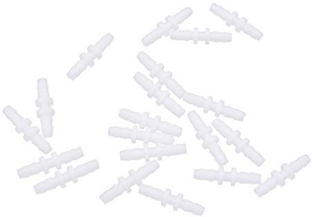 Treedix 20 Pcs Aquarium Air Pump Accessories, Hose Connector Assortment, Fish Tank Air Valve, Straight Connector for Airline Tubing (3mm ID x 4mm OD)