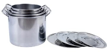 DSUK Large Stainless Steel Stock Pot Brew Boiling Stew Soup Cooking Pot Kitchen Cookware Pot (11 Litre)