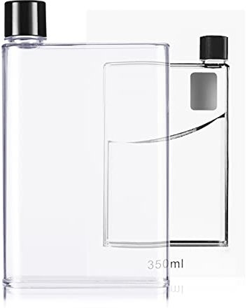 glugglug™ Flat Water Bottle for Handbag - A6 Reusable Drink Flask for Kids | Thin Flat Water Bottle for Travel | Hands Free