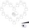100PCS Disposable Glue Rings for Lashes Smart Glue Ring Cup,Lash Glue Rings Fanning Blossom Cups for Eyelash Extensions (White)