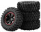 Gaeirt 4 Stück 1/10 Crawler Reifen RC-Reifen, 96mm RC-Autoreifen aus Gummi Radreifen Mit Naben, 12 Mm Sechskant, Schaumstoffeinlagen, RC Autoreifen Für 1:10 RC Crawler Offroad Truck Car
