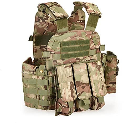 doorslay Outdoor Men's Modular Vest 600D oxford cloth ensured Hunting Gear Load Carrier Vest with Hydration Pocket