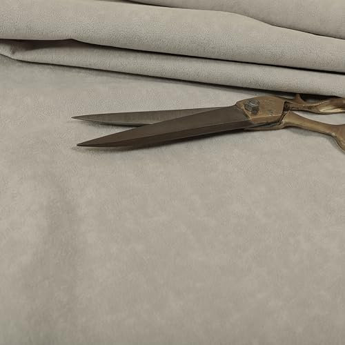 Redbrick Mill Fabrics Weicher, hochwertiger Polsterstoff aus Samt mit Moleskin-Körnung, silberfarben für Sofas und Vorhänge (Meterware)