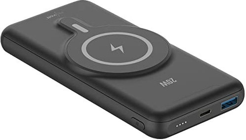 revolt Magnet Powerbank Kompatibel mit Samsung: Magnetische Powerbank 10.000 mAh, für Qi & MagSafe, PD, QC, 20W (MagSafe Kompatibel mit Samsung, Magnetic, Handy Ladestation)