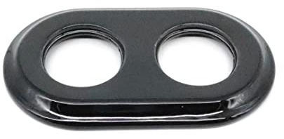 Cadre double pour encastrer en porcelaine noire