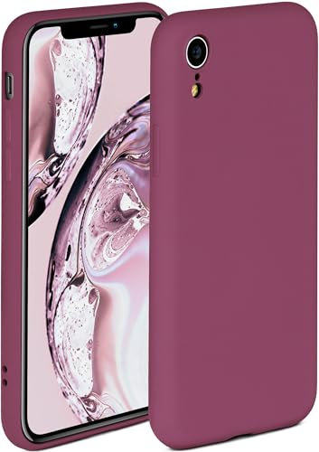ONEFLOW Soft Case für iPhone XR Hülle aus Silikon mit Kameraschutz, Silikonhülle mit erhöhtem Schutz fürs Display, Backcover Schutzhülle, weiche Handyhülle, Pflaume