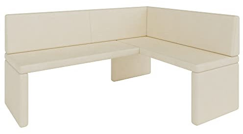 Eckbank Akiko Corner Bench - Eckbankgruppe für Ihrem Esszimmer, Küche modern, Sitzecke, Essecke. Perfekt für Küche, Büro und Rezeption. Solide und Starke Verarbeitung. (Soft 18, 168x128cm rechts)