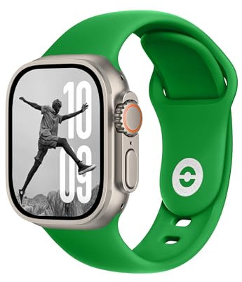 DONEGANI SB für Apple Watch Armband Ultra 2 Se 40mm 44mm 46mm 42mm 45mm 41mm 38mm 49mm Series 10 9 8 7 6 5 4 3 Original Damen Herren Sport Silikon Grünes Weihnachten