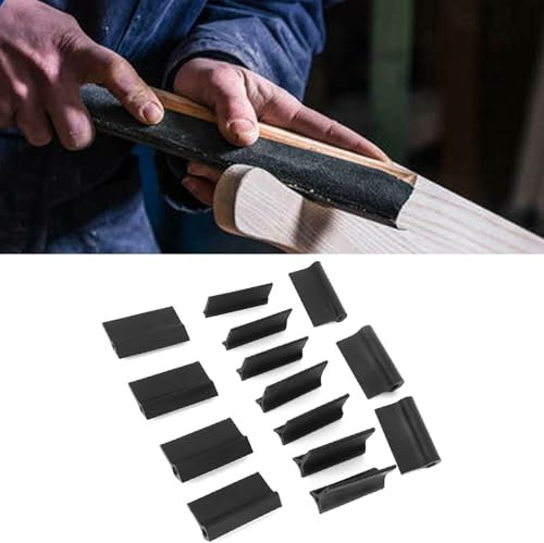 Sanding Block, 14 Pcs Flexible Contour and Angle Sanding Grips Set Rubber Angle Sanding Pads Double Ended Contour Grinding, Quantitative Filter Paper