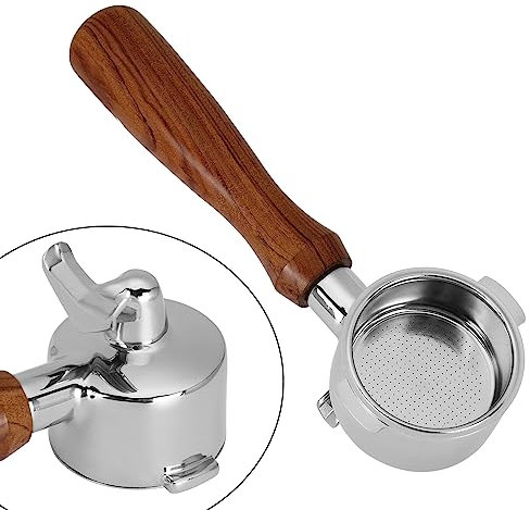 DIBTSA 51 mm Espresso-Siebträger-Doppelauslauf, 2 Ohren, kompatibel mit De'Longhi ECP35.31, EC0311, EP36.31,EC200, ECO310, EC410, ECZ351, EC152, EC341, EC330S, EC221