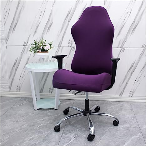 Gaming Chair Covers Slipcover (No Chair), Polyester Printed Stretchy Gamer Chair Protector Office Computer Chair Slipcovers Chair Slipcovers (Color : DEEP PURPLE)