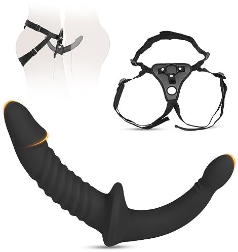 Consolador BDSMAGE para mujer, consolador doble con correa, consolador con correa para mujer, juego de consoladores, consolador anal, consolador con correa