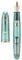 Jinhao 9019 Acrylic Fountain Pen, Size 8 Medium Nib with Ink Converter, Transparent Light Blue Classic Design Smooth Writing Pen (Gold Trim)