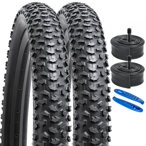 YunSCM 2Pcs Faltbare 24 Zoll Fahrradreifen 24X2.125 Mantel 57-507 Kompatibel 24x2.10 24x2.125 24x2.25 Stadt/Straße/Mountainbike Reifen