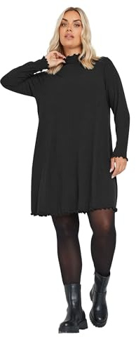 Yours Curve Lettuce Edge Tunic Dress - Women's - Plus Size Curve
