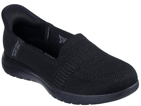Skechers Femme on-The-Go Flex Camellia Mocassin, Black Textile, 37.5 EU