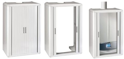 Briconess.com Armario para calderas universales de resina plástica con persiana Himalaya