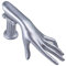 Generic Weibliche Mannequin Hand Schmuck Hand Display Ornament Schmuck Halter Schmuck Organizer Halter für Live Übertragung Hause, Silber