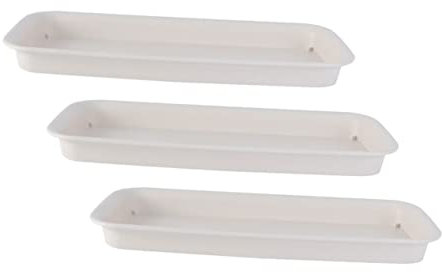 VANZACK 3 Pièces Plateau de Pot de Fleur sous-Verres de Fleurs Plateau rectangulaire en Plastique boîtes à Fleurs Pots de Plantes d'intérieur bonsaï bacs à Eau rectangulaires