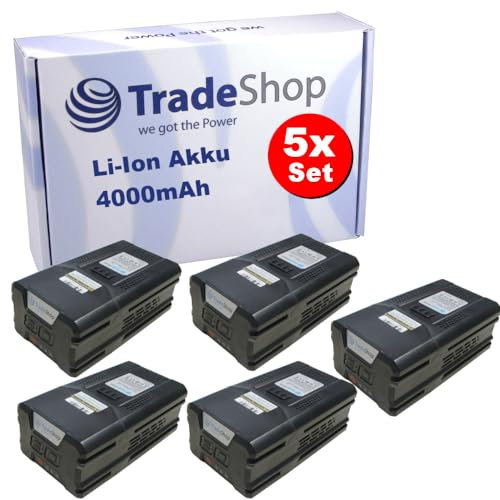5X Li-Ion Akku 80V 4000mAh kompatibel mit Cramer 82V 82B900 82V 82UC KM Domus 82V Nimbus 82V GD80BC GD80BP GD80SB GCS80420 GBL80320 GLM801600 2600402