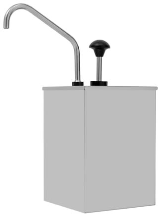 4 Liter Edelstahl Soßenspender Pump, Dispenser Saucenspender, Senf Ketchup Spender, für Buffetausrüstung, Kuchenräume, Getränkegeschäfte, Coffeeshops, Teestuben