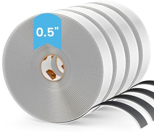 TAPEBEAR Ruban Butyle Noir 12mm x 9m, 3mmÉpais Ruban Butyle Correctifs Imperméables de Réparation pour Réparation de Camping-Car Étanche Fenêtre verre Bateau Étanchéité EPDM Étanchéité de Toit, 4Pièce