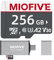Miofive 256GB Speicherkarte - Ultimative Micro SD-Karte mit USB 3.0 Type-C Kartenleser, 170 MB/s, C10, U3, A2, V30, 4K für 4K WiFi-Dashcams und GPS-Dashcams