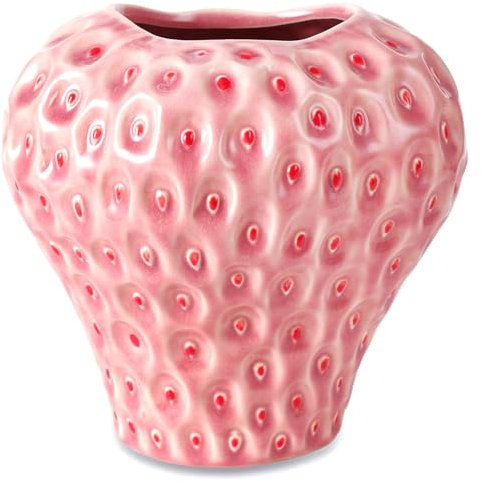 SANFERGE Erdbeer-Keramik-Blumenvase