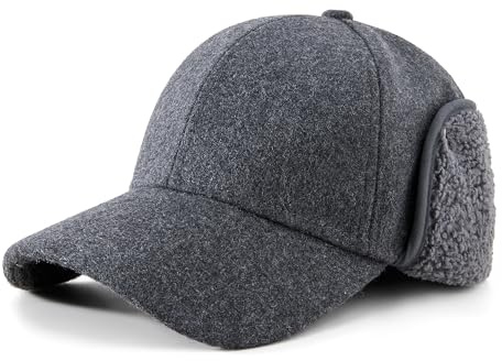 PivotWing Cappello Uomo Donna Invernale Lana Cappello Baseball con Paraorecchie Visiera Cappello Cacciatore