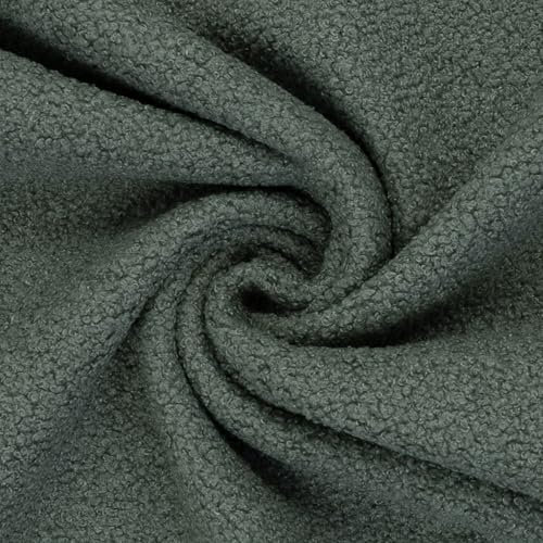 MAGAM-Stoffe Linus Teddy super weicher Teddyfell Boucle Meterware ab 50cm (02. Smaragd)